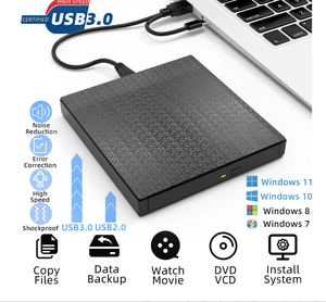 Unidad óptica externa USB3.0 tipo C <span class=keywords><strong>DVD</strong></span> CD Burner Drive Writer Plug and Play con lector de tarjetas TF SD para Macbook Laptop Desktop - Product Image 4