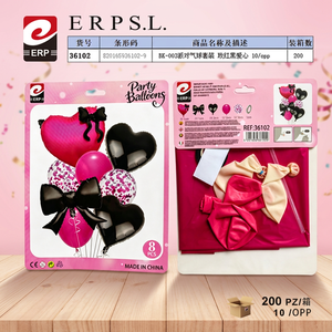 Palloncini in Plastica Erpsl a Forma di Cuore Rosa, Set da 10, Stampa Serigrafica, per Uso Interno, Decorazione per Adulti, Vendita Calda - Product Image 3
