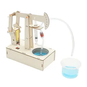 Unidad de bombeo de aceite para niños, juguete de madera 3D, kit educativo artesanal