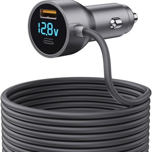 Cable Cargador de Coche 3 en 1 con Pantalla Digital para Starlink Mini, Adaptador de Corriente CC, Encendedor de Cigarrillos, Cable de Carga para Vehículo de 2M, 3M, 5M - Product Image 3
