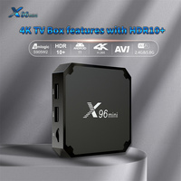 Expédié de France 10 PIÈCES LOT X96 Mini Smart Android 11.0 Boîtier TV Amlogic S905W 2 Go 16 Go Décodeur Double WiFi HDR 3D 4K X96Mini