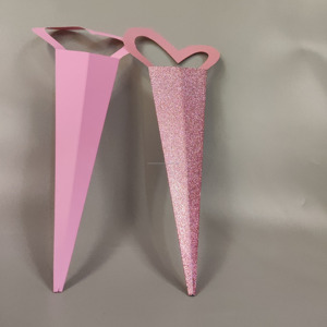 Boîte à <span class=keywords><strong>fleurs</strong></span> en forme de cœur écologique en carton recyclé pour l'emballage de bouquets - Product Image 5