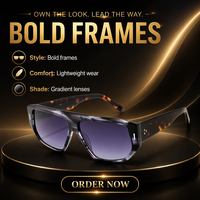 QSKY 2026 Lunettes de soleil polygonales rétro vintage surdimensionnées unisexe, polarisées TAC UV400, ODM OEM, lunettes de soleil tendance