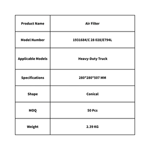 Nuevo Filtro de Aire Vistora para Camiones de Trabajo Pesado, Compatible con 1931684/C28028/E794L, Papel de Resina Completa - Product Image 5