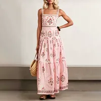 Robe sans manches cintrée taille haute en polyester pour femme de bureau, idéale pour les vacances d'été, disponible en plusieurs couleurs et tailles