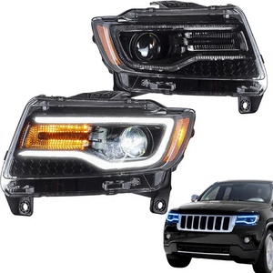 Phares LED VLAND 35W 12V pour Grand Cherokee WK2 4ème Génération 2011-2013, Animation Dynamique, Feux de Jour Bleus, Clignotants Séquentiels 12V - Product Image 1