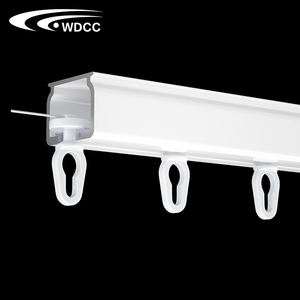 En gros, glissières de rail blances en plastique pour rideaux, accessoires pour plis en S et plis ondulés - Product Image 2