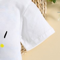 Pakaian Bayi Baru Lahir 2026 Unisex Ramah Lingkungan Bahan Bernapas Romper Cetak Huruf Lengan Pendek Bodysuit Satu Potong Kancing Tekan