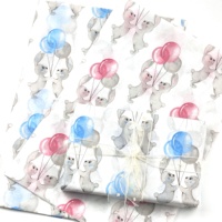 Kertas Kertas Kado Motif Kelinci Paskah Biru Anti Minyak Buatan Tangan Grosir 50x70cm Pengalaman Unboxing Pembungkus Kotak Bunga Kering