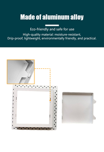 Grille de ventilation murale encastrée blanche pour système de climatisation, ventilation 4x10, en métal, montage mural, registre et grille - Product Image 6