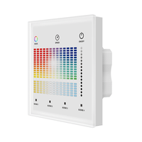 Console DMX512 murale à écran tactile Skydance T15-S 100-240VAC 1 zone avec télécommande RF pour éclairages LED RGB+CCT