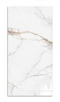 Dalle de porcelaine imitation marbre veiné or blanc de qualité supérieure 600x1200mm pour sol de salle de bain, résistante à l'usure, installation facile
