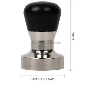 Custom Made Logo 49 51 53 58 Mm Báo Chí Cà Phê Tamper Gỗ Đàn Hương Tím SS Espress Cà Phê Tamper