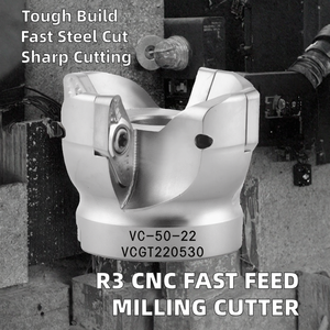 Fresa a Tazza R3 in Acciaio Super Rapido 55HRC per Avanzamento Rapido SQ-556 3/4/5 Taglienti Rivestita in Nichel per Sgrossatura CNC OEM - Product Image 2