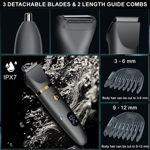 เครื่องโกนขนไฟฟ้า 3-in-1 สำหรับผู้ชาย พร้อมที่กันจอนขนบริเวณส่วนตัว ใบมีดสแตนเลส ใช้งานได้นาน 61-90 นาที ชาร์จซ้ำได้ - Product Image 6