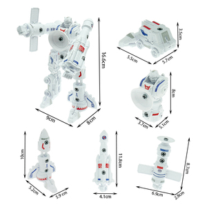 Vente en gros de blocs de construction à assembler soi-même, 5 modèles, <span class=keywords><strong>série</strong></span> spatiale Super Warrior, jouets éducatifs - Product Image 1