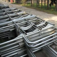 Système de main courante à rotule galvanisée pour extérieur, durable pour passerelle et plateforme, avec supports de poteaux utilisés, facile à installer, industriel