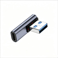 Adaptateur USB-C 90 degrés, prolongateur USB-C PD à angle droit, adaptateur USB Type-C mâle vers femelle pour sortie CA d'ordinateur portable