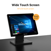 Scangle D5 15 pouces double écran caisse enregistreuse tactile système de point de vente 9.7 pouces écran client compatible Windows/Android/Linux