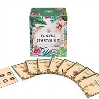 Kit de démarrage transfrontalier pour semis, ensemble de jardinage à domicile, graines, essentiels de culture, pots recyclés respirants et translucides