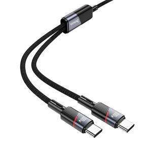 U139 <span class=keywords><strong>HOCO</strong></span> 100W 2 in 1 USB Type C <span class=keywords><strong>สาย</strong></span> PD <span class=keywords><strong>ชาร์จ</strong></span>เร็ววันที่สำหรับ poco Xiaomi Samsung USB C <span class=keywords><strong>สาย</strong></span>สำหรับ applebook Air - Product Image 3