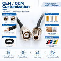 Connecteur BNC, connecteur coaxial RF, mâle/femelle, type à sertir, 50 ohms/75 ohms, compatible avec les câbles RG58/RG174/RG213, connecteur RF