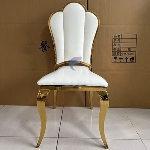 Chaise de salle à manger de luxe empilable en métal rose doré et tissu, style contemporain et moderne, écologique, en promotion - Product Image 3