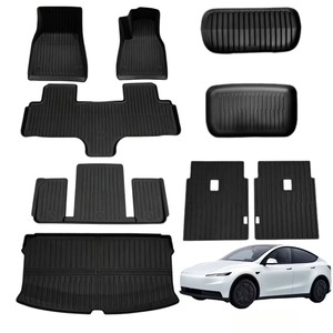 Tapis de sol de <span class=keywords><strong>voiture</strong></span> en TPE pour Tesla Model Y Long Range 2026 Juniper LHD 6 places 9 pièces sur mesure toutes saisons imperméables inodores - Product Image 2