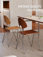 Chaise de salle à manger moderne en acier pour appartement, salon, meubles de maison durables et écologiques