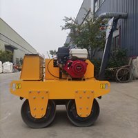Livraison Gratuite - Compacteur Vibratoire à Double Tambour, Rouleau Compresseur Routier, Moteur Diesel, pour la Construction