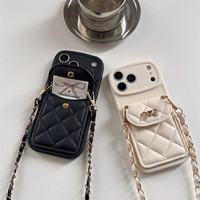Étui de téléphone matelassé Coquette Dainty Heart Bow avec porte-cartes pour iPhone 17 Pro Max 16 15 14, avec sangle bandoulière et fonction portefeuille de protection