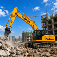 Excavatrice SH200-9 20T avec grappin à bois, forte capacité de serrage, capacité de levage élevée, équipement forestier pour la manutention du bois