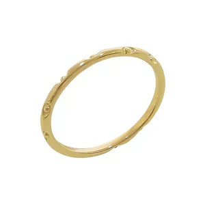 Anel de ouro real 14K simples, joia de ouro amarelo para mulheres e homens, presente personalizado, design simples, venda imperdível, ouro 9K 18K