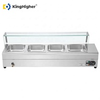 Bain-marie électrique commercial, chauffe-plats, vitrine de comptoir pour traiteur, buffet, équipement de restaurant, grande capacité