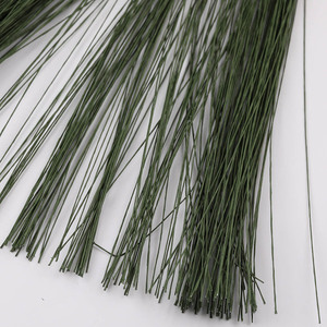 Floral <b>Wire</b> Paper Coated <b>Flower</b> Stems Green And Brown Metal Plated Middle Size DIY Jewelry Accessories Craft Tools - Product Image 3