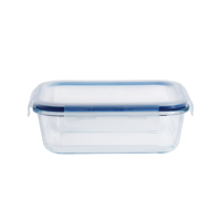Conteneurs de stockage en verre empilables en gros, étanches, en borosilicate, boîte à lunch, compatibles micro-ondes et lave-vaisselle, idéal pour le garde-manger.