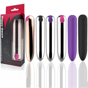 USB перезаряжаемый мини беспроводной вибратор пуля 10-скоростной серебристый G-Spot металлическая секс-игрушка для женщин - Product Image 1