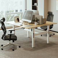 Bureau de travail double Wquantum, bureau d'ordinateur, table d'ordinateur à hauteur réglable électriquement