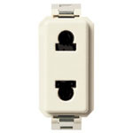 ปลั๊กไฟ 2 ขา 15 แอมป์ แบบ USA EU ขนาด 4.8 มม. 4.1x2.8x5.3 ซม. - Product Image 1