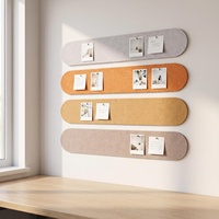 4 pièces de bandes de tableau d'affichage en feutre auto-adhésives en fibre de polyester de haute qualité pour la décoration murale