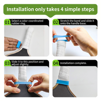 Anneau de poignée en silicone pour raquette de pickleball, livraison rapide, en stock, personnalisable, directement de l'usine