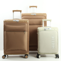 Valise de voyage en composite PP polyester super légère 4LB, résistante aux chocs, ensemble de 3 pièces, roues silencieuses pivotantes