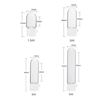 Vente en gros 1.5ml 2ml 3ml 5ml flacons d'échantillon transparents vides Essence acide hyaluronique Portable petite ampoule forme flacons en verre