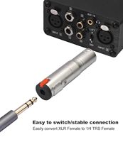 Adaptateur audio verrouillable 1/4 TRS femelle vers XLR mâle 3 broches, convertisseur audio équilibré 6,35 mm pour microphone, console de mixage, amplificateur