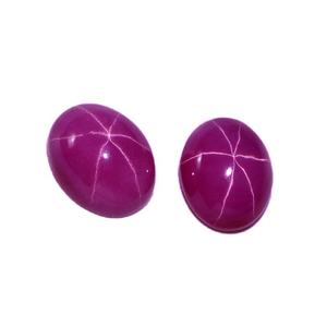 พลอยรูปวงรีทรงวงรีทรงหลวมพลอยแสงดาวเทียมสีแดงชมพูชมพูแซฟไฟร์ - Product Image 3