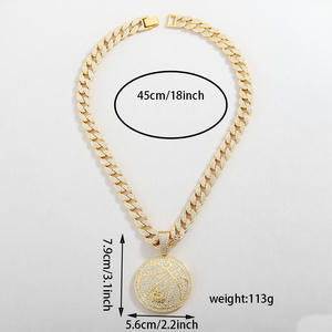 NL2272 <span class=keywords><strong>sono</strong></span> <span class=keywords><strong>tornato</strong></span> ciondolo con collana a catena cubana Hip-Hop da uomo nuovo modello rotondo <span class=keywords><strong>sono</strong></span> <span class=keywords><strong>tornato</strong></span> fascino - Product Image 4