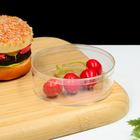 Boîtes d'emballage de desserts rondes transparentes personnalisées en plastique de qualité alimentaire pour biscuits, bonbons, collations et salades