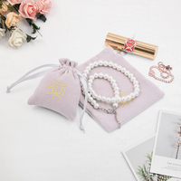 Eastsunshine Offre Spéciale logo personnalisable flocage boucle d'oreille conteneur de bijoux haute qualité luxe réutilisable cordon pochette à bijoux