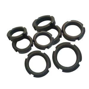 Tuercas de bloqueo redondas ranuradas de acero al carbono de óxido negro personalizadas DIN 981 M25 para rodamientos y automoción - Product Image 5