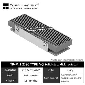 مبرد SSD من ثيرمالرايت مع وسادة حرارية، مبرد للأقراص الصلبة ذات الحالة الصلبة، ملحقات كمبيوتر لـ <span class=keywords><strong>M</strong></span>.2 NVME NGFF 2280 - Product Image 2
